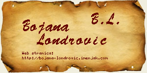 Bojana Londrović vizit kartica